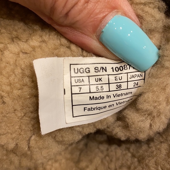 UGG Soleil Shearling Tall Wedge Boot Grey 7 - Picture 10 of 11